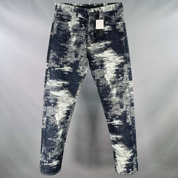 TAAKK Other - TAAKK Navy Blue Embroidery Cotton Japanese Denim Straight Jeans